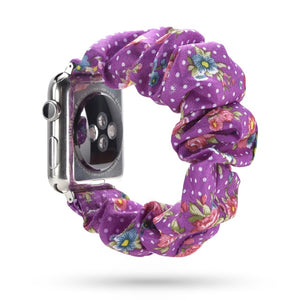 HiStraps™ - Purple Floral Scrunchie Watch Band