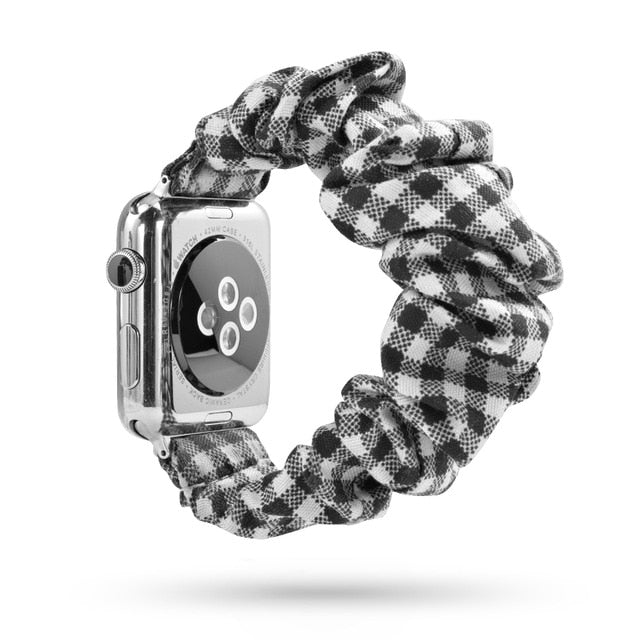 HiStraps™ - Mono Gingham Scrunchie Watch Band